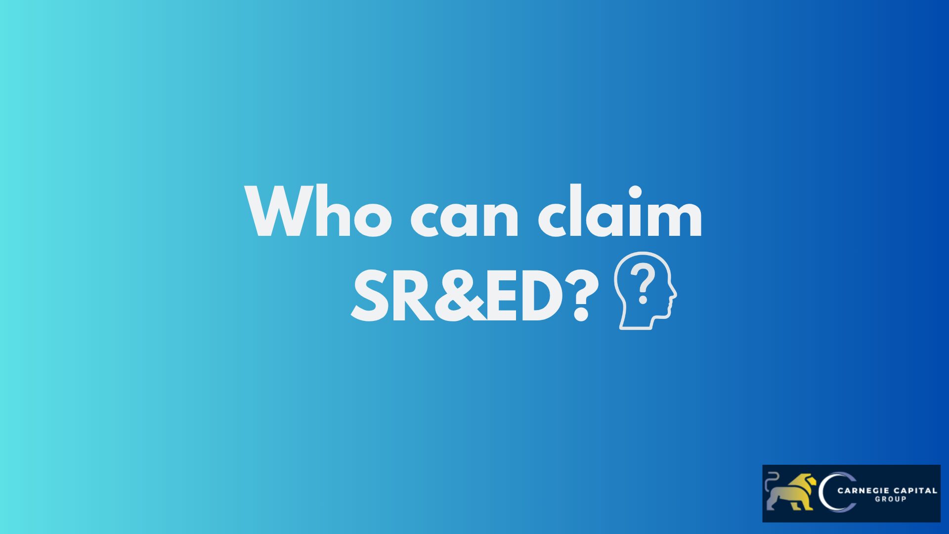 Who can claim SR&ED? 